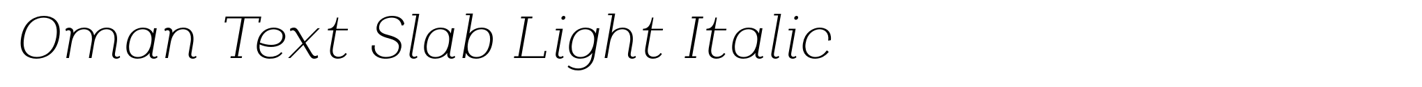 Oman Text Slab Light Italic image